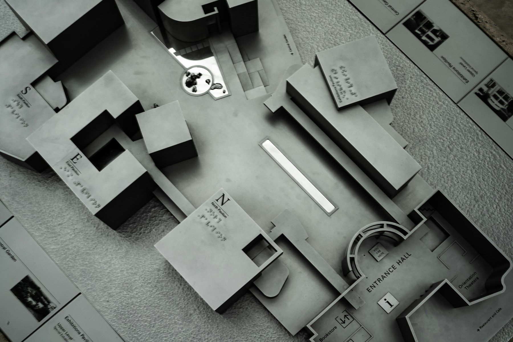 A site model on the studio table