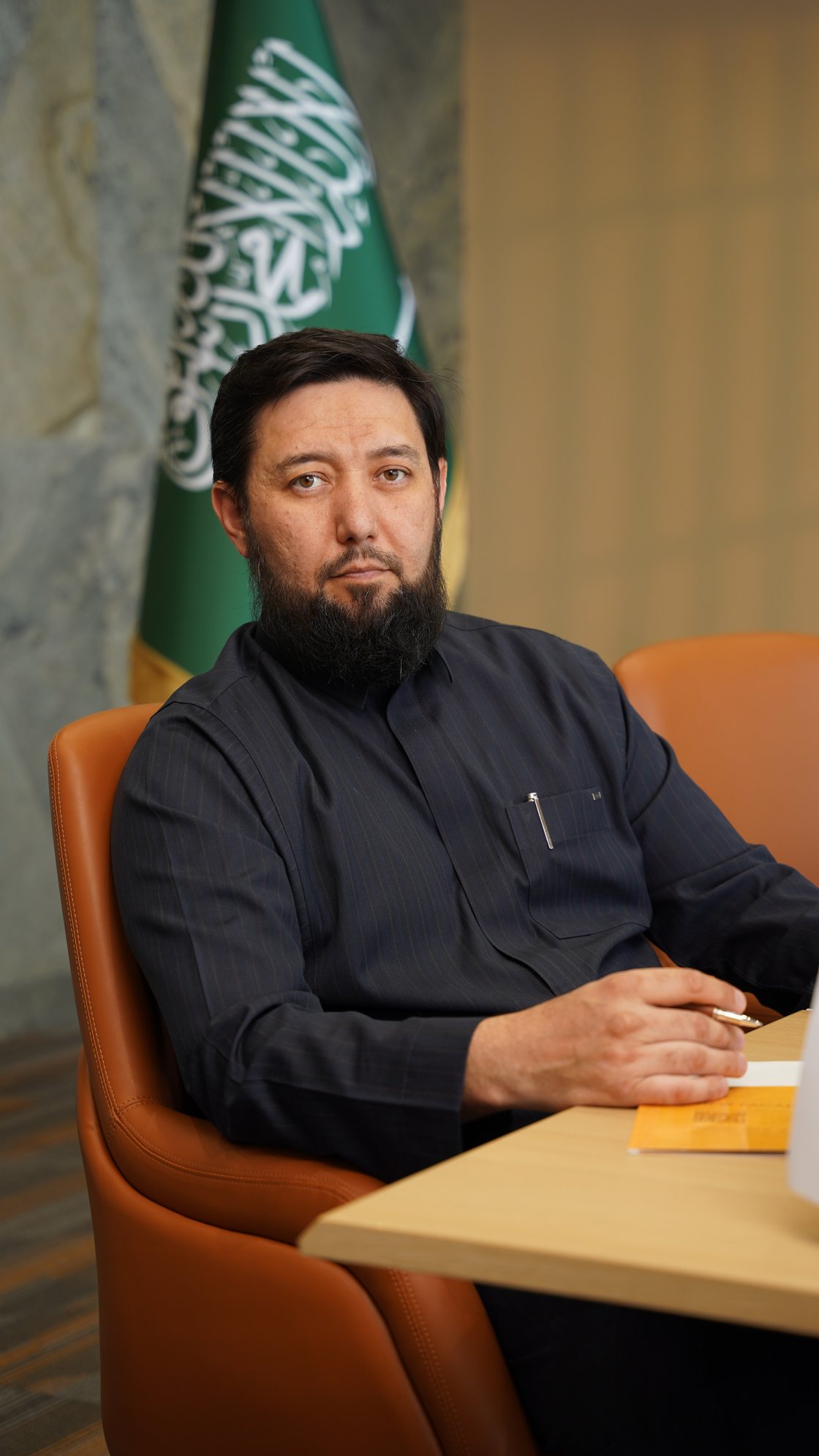 Rustam Khaitmetov at his desk in Madinah