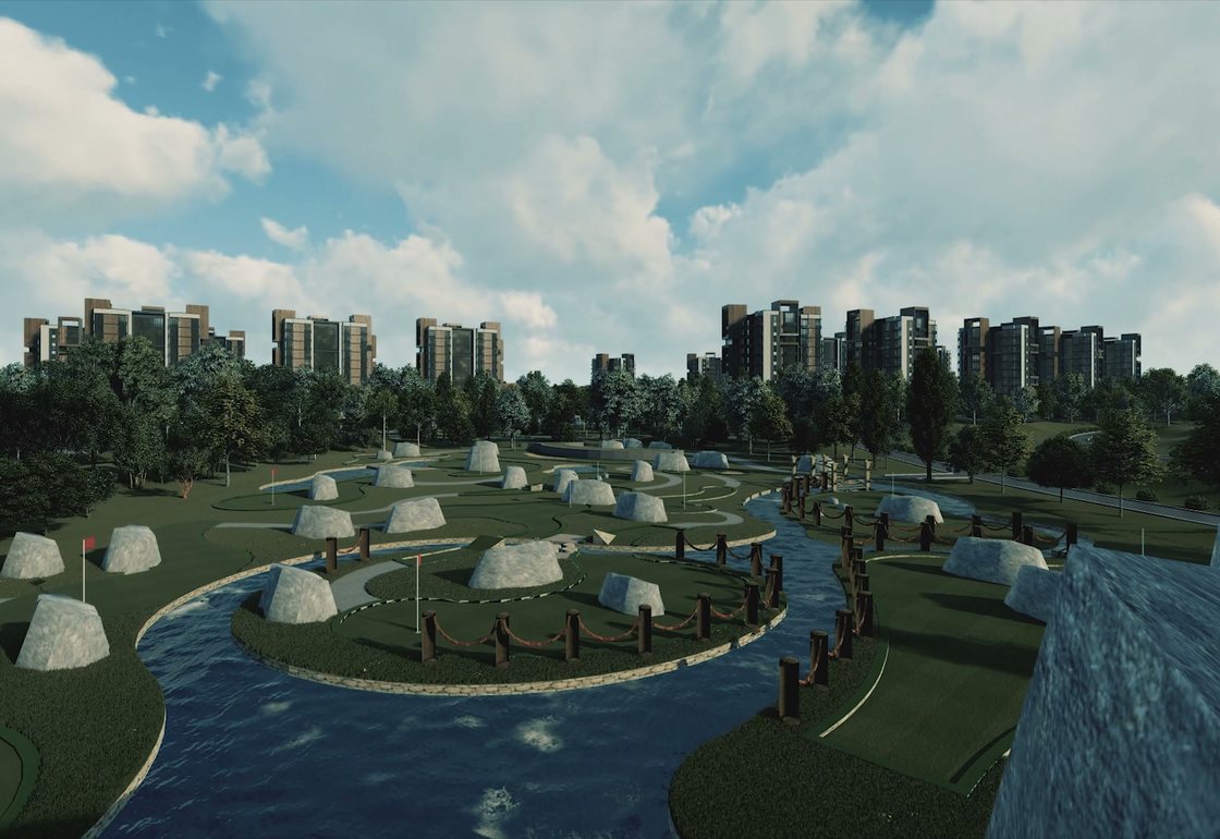 Koshkar-Ata riverfront pavilions