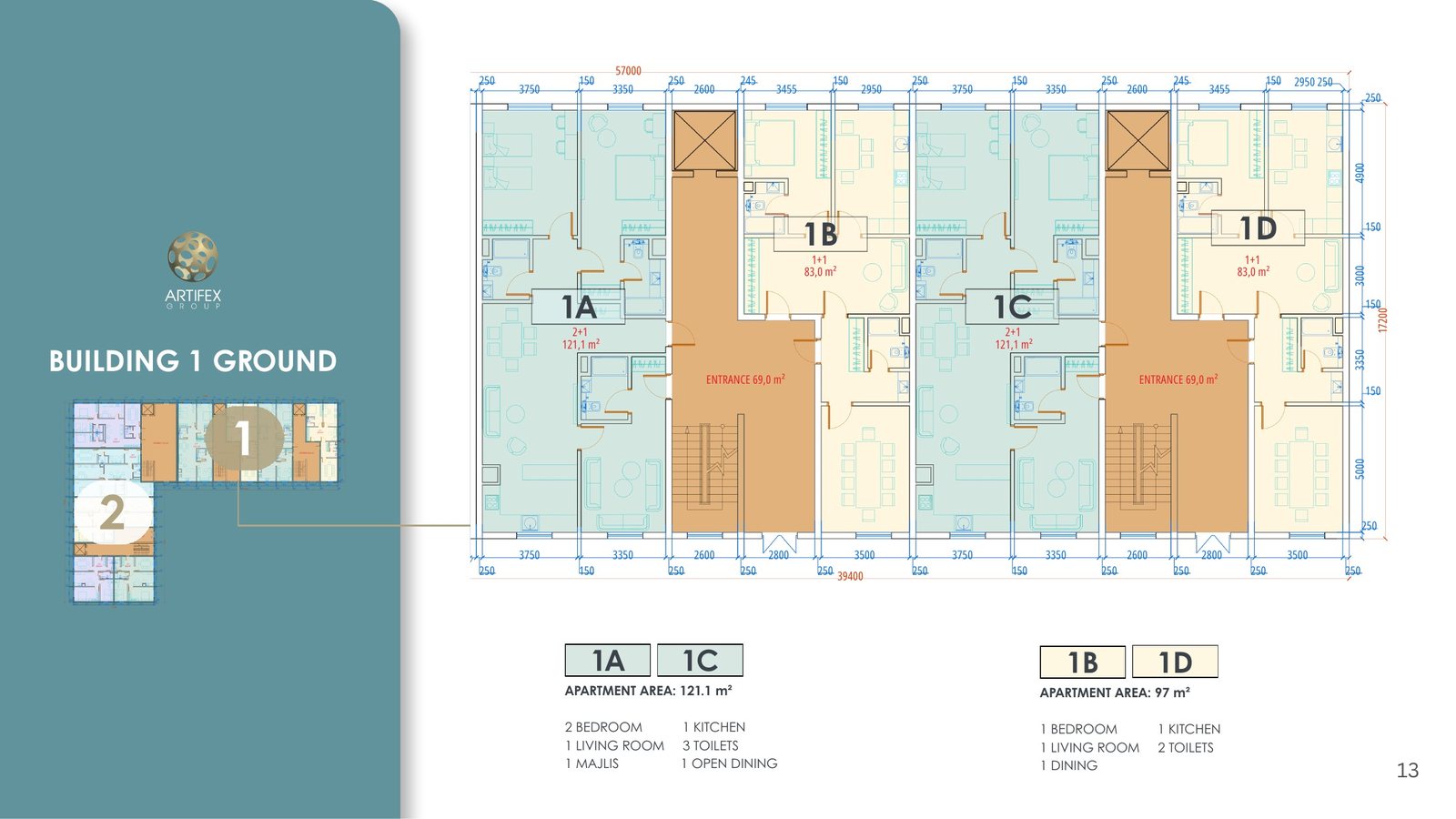 2 800 m² Residential Complex — project record sheet 9