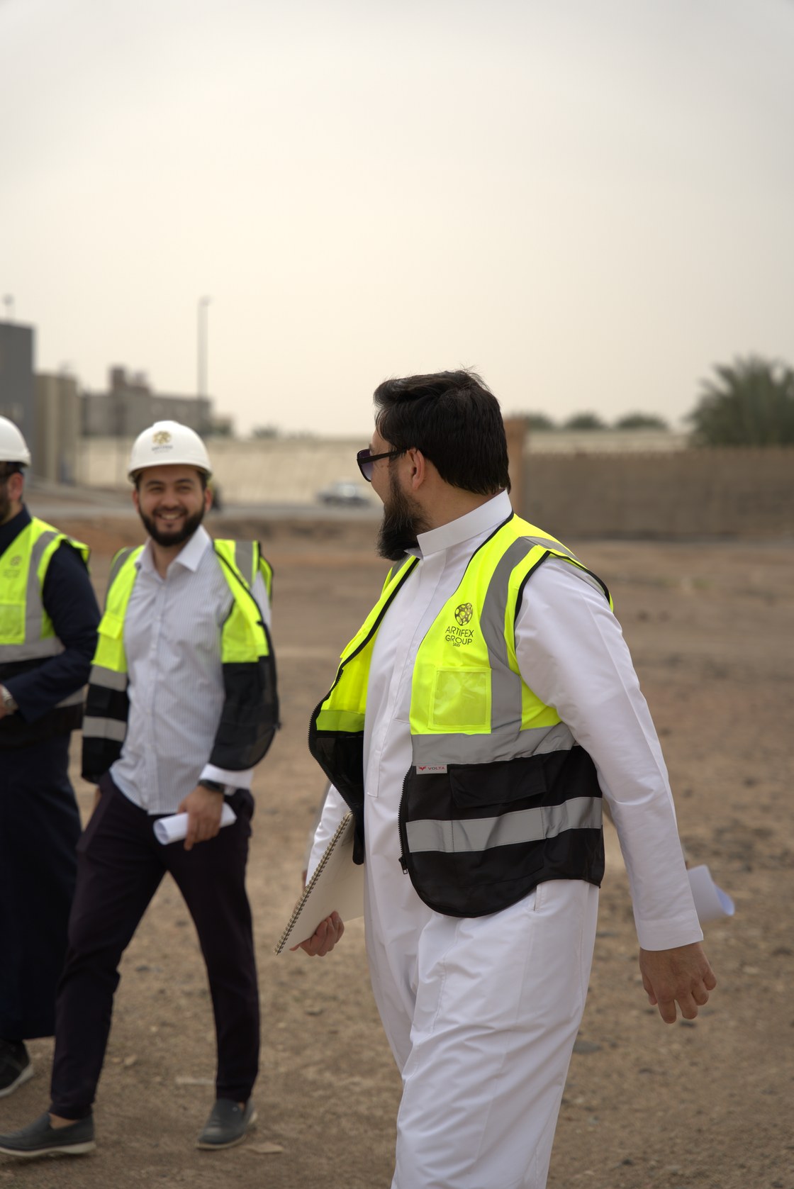 The team on site in hi-vis