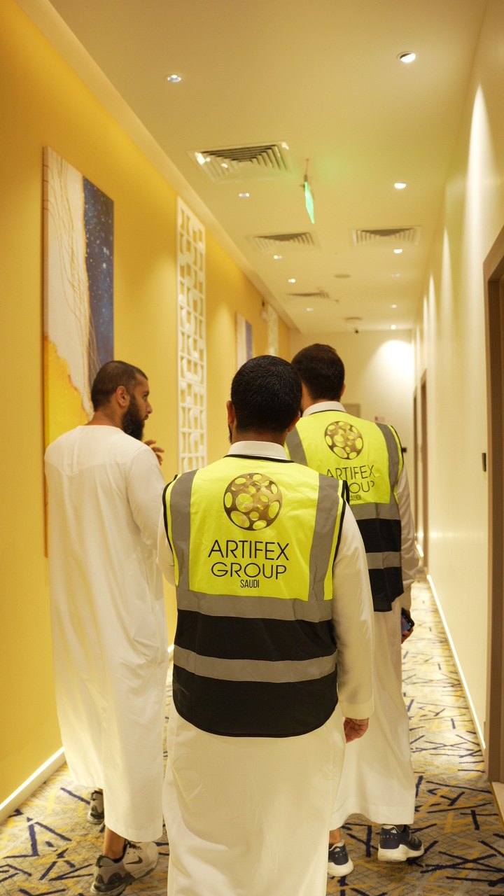 Walking a finished floor in hi-vis